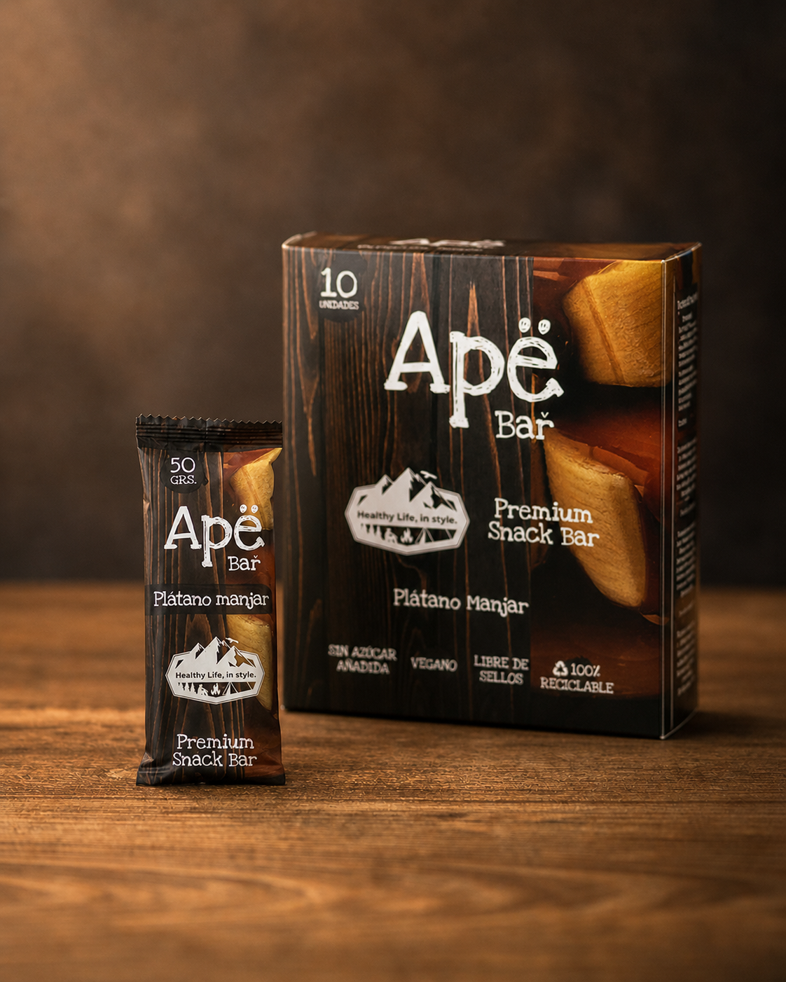 Ape Bar Plátano-Manjar, caja de 10 unidades